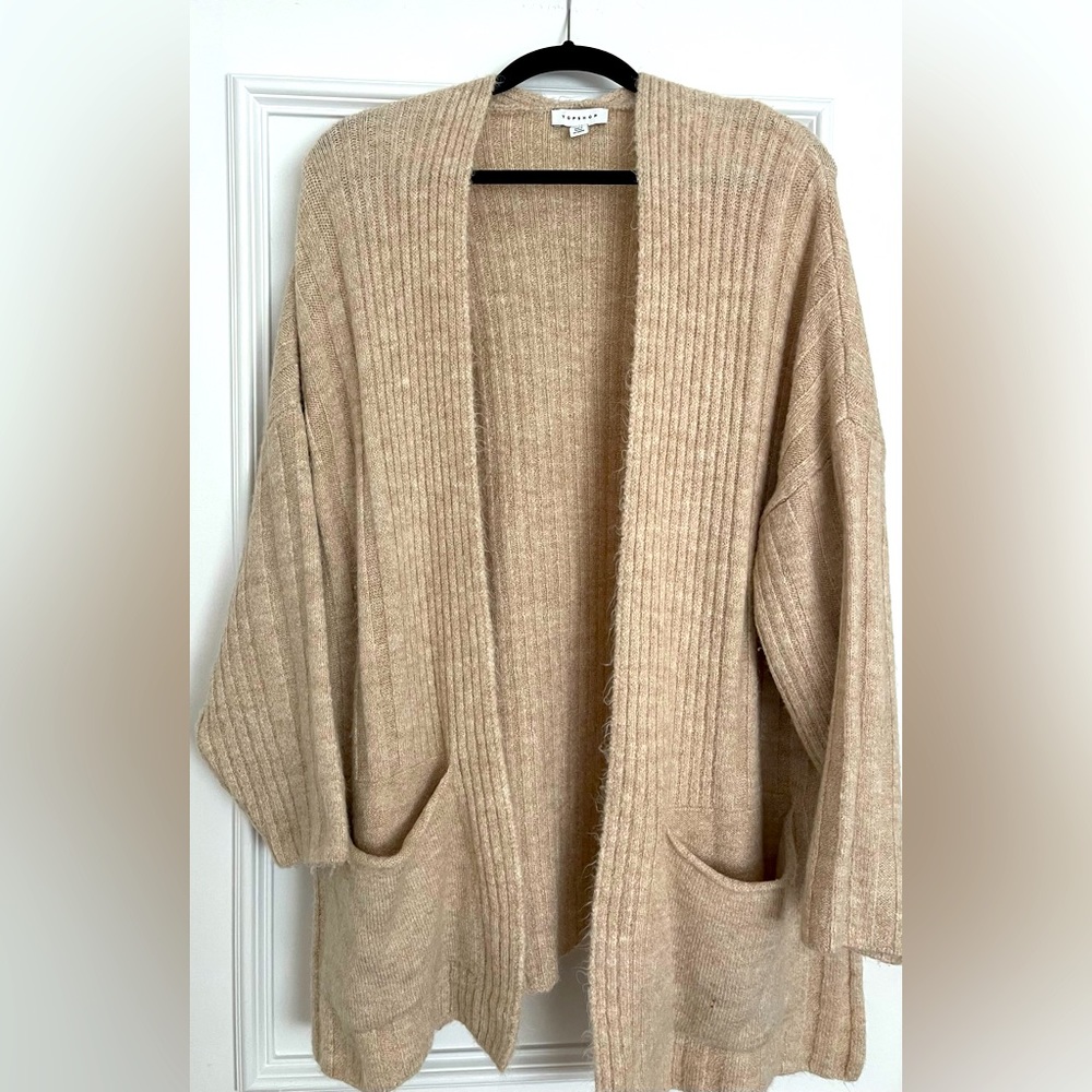 Topshop Tan Cardigan